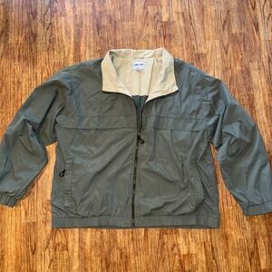 Vintage Cherokee Windbreaker Jacket XL Green Zip Front Lightweight Gorpcore